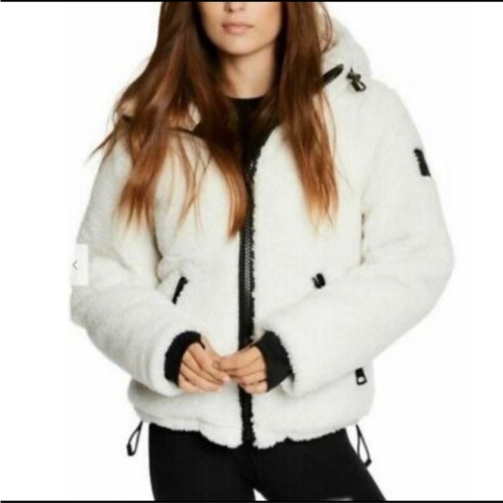 Sam. Bailey Hooded Fleece Puffer Coat Jacket
